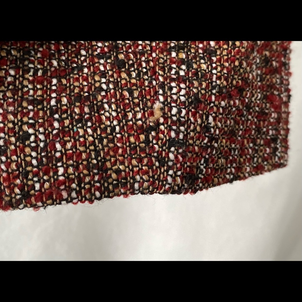 Nine West Size 12 Multicolored Full Lined Collarless Open Front Blazer - Picture 12 of 15